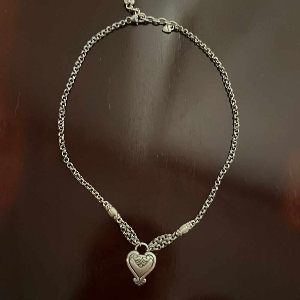 Brighton Reversible Heart Necklace 18” adjustable length